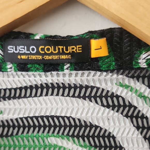 Men's Swirl Pattern Button Down Shirt - Picture 4 of 8